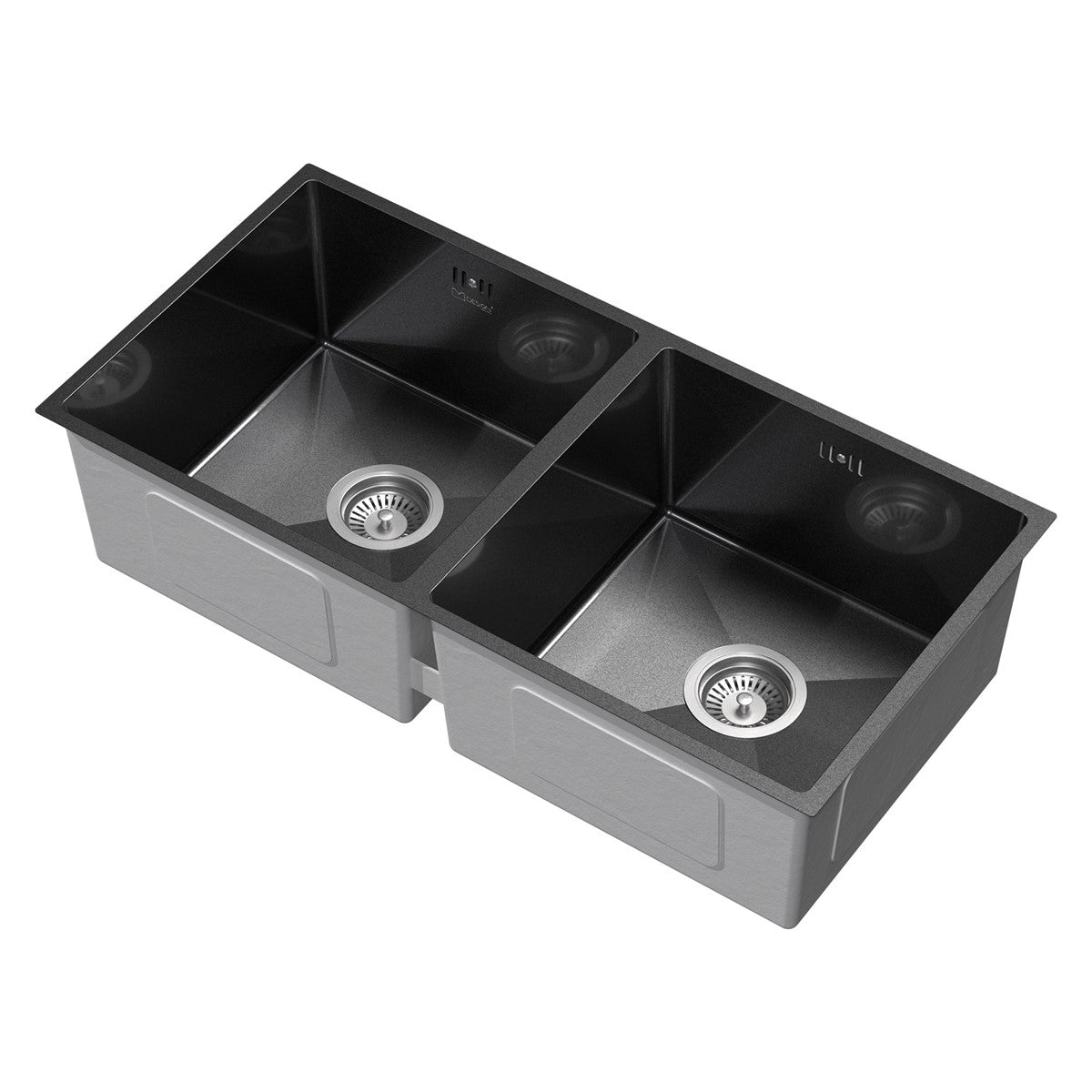 ECD Germany évier cuisine double bac inox anthracite 81,5 cm