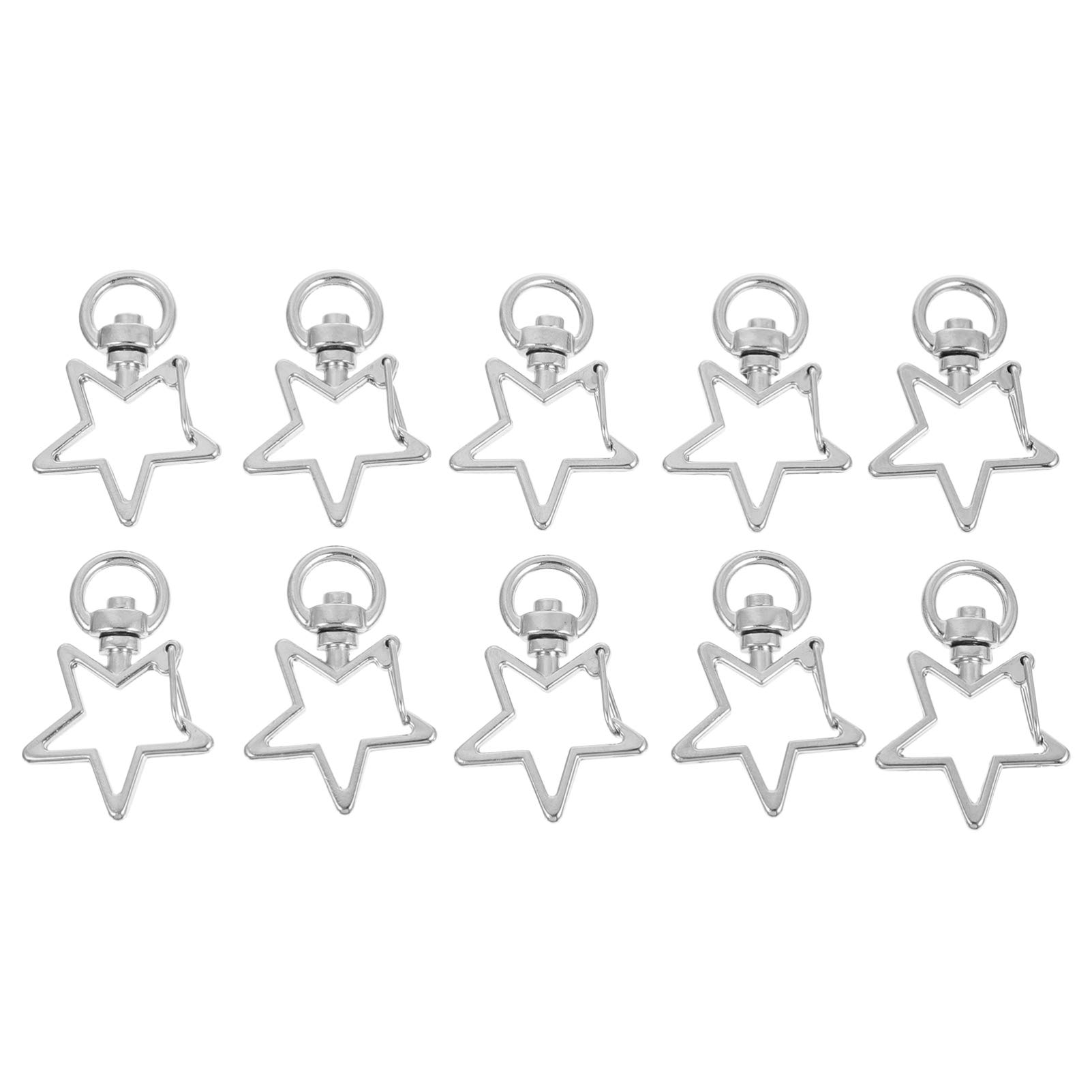 Milisten ART & CRAFTS mousqueton étoile porte-clés 40 pièces alliage