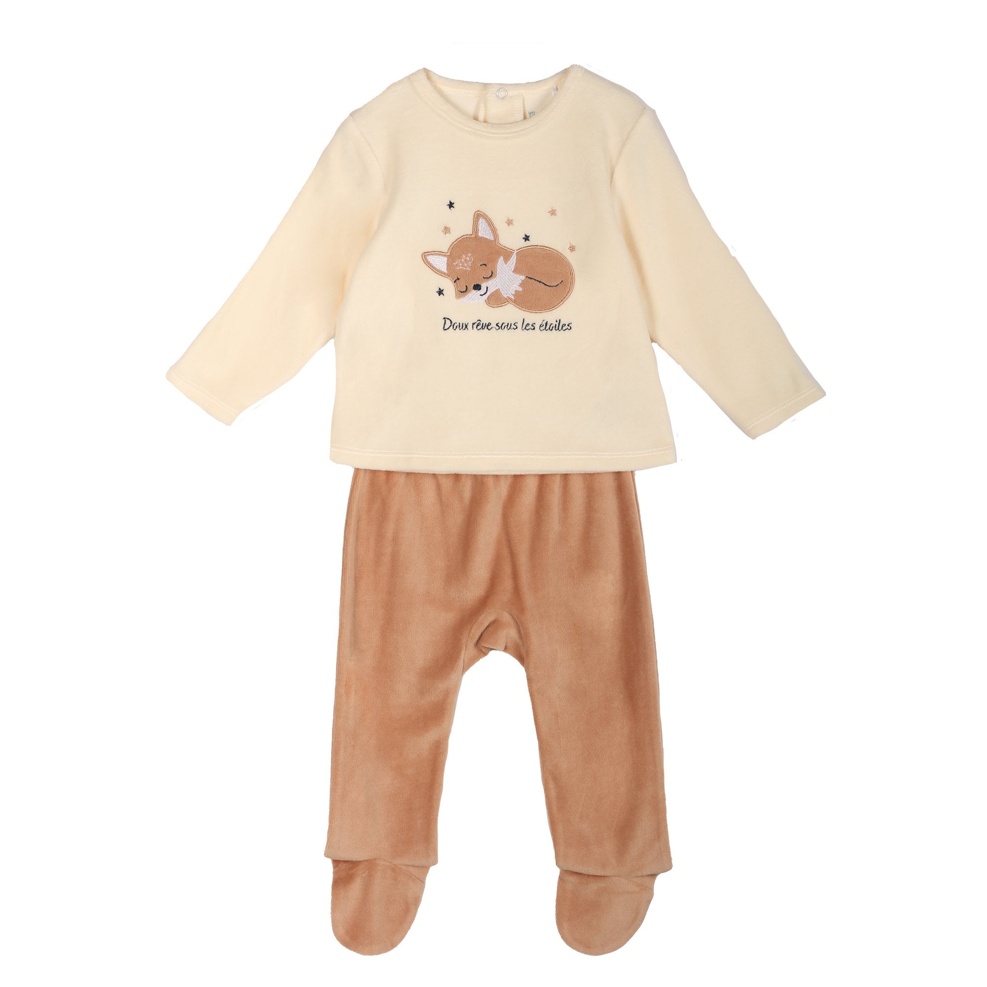 Stokomani Puériculture ensemble velours dors-bien beige bébé