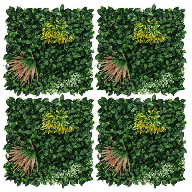 ECD Germany Copper Leaf mur végétal 50x50 cm lot de 4