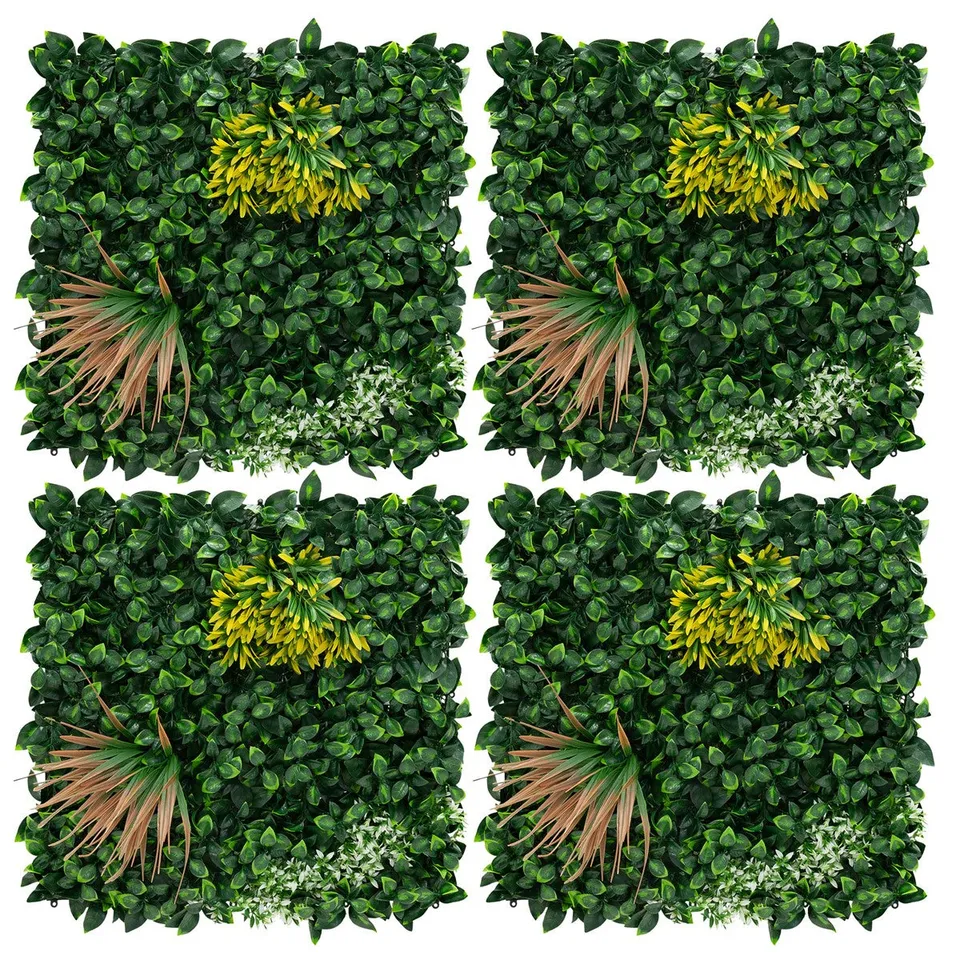 ECD Germany Copper Leaf mur végétal 50x50 cm lot de 4