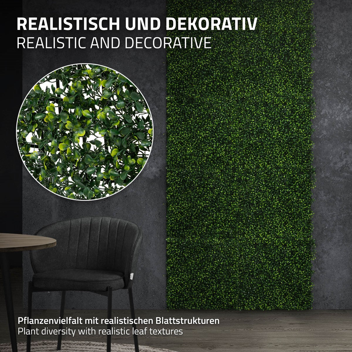 ECD Germany Haus Wohnen Mur Végétal Buxus 4x50x50