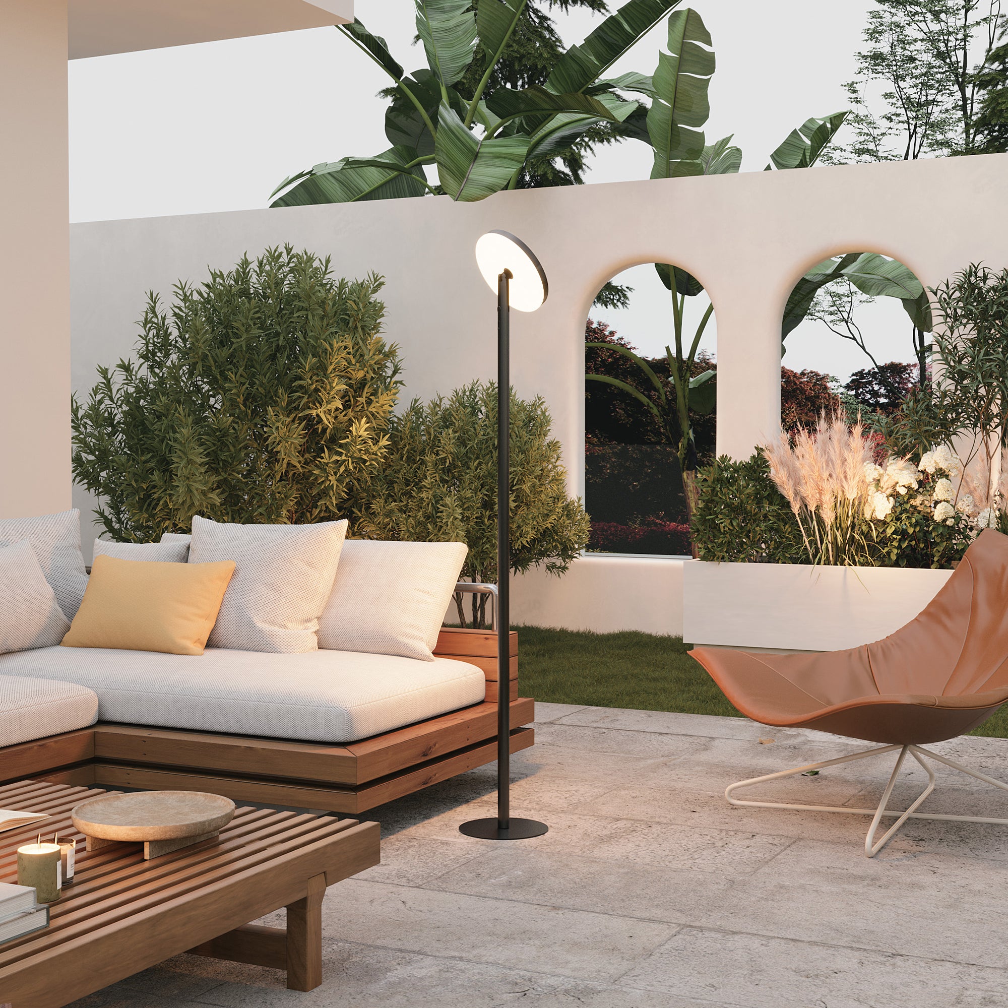 Red Deco Vivia Tall Solar lampadaire LED H145cm