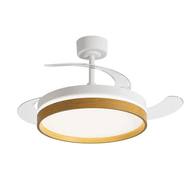 Red Deco Calysa ventilateur plafond 106cm blanc bois