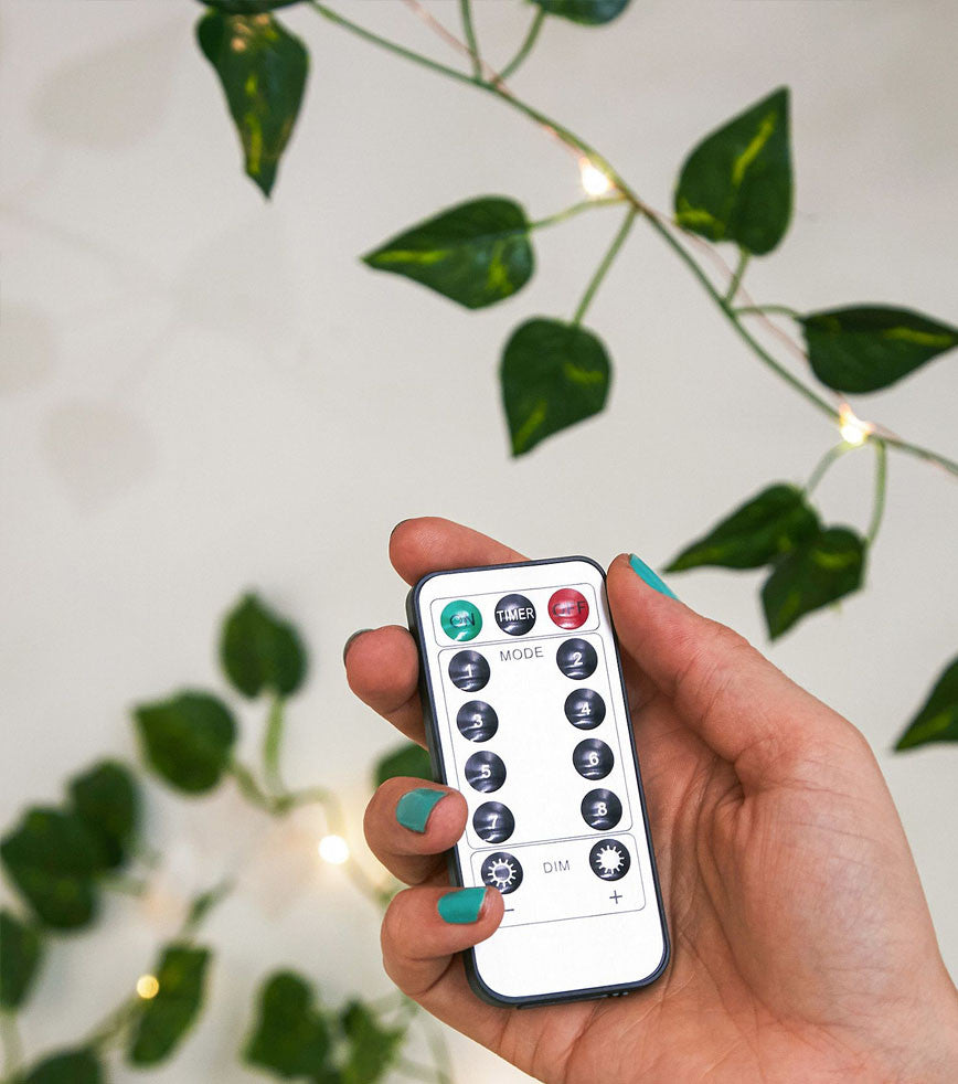 L'avant gardiste Déco guirlande lumineuse lierre 60 LED blanc