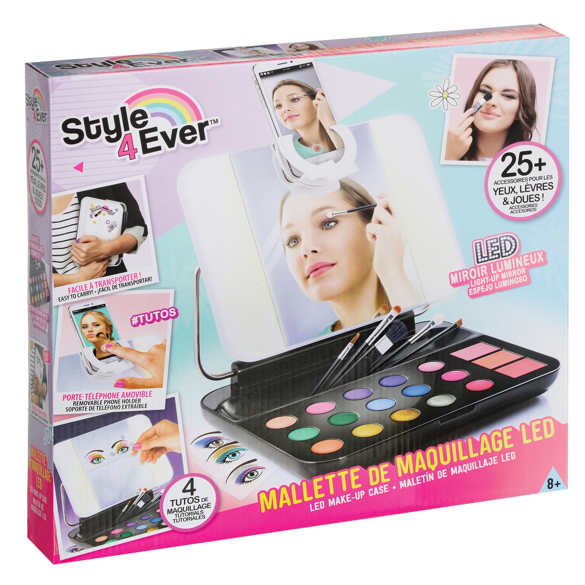 Stokomani Mallette de maquillage miroir LED jouet enfant 5 ans