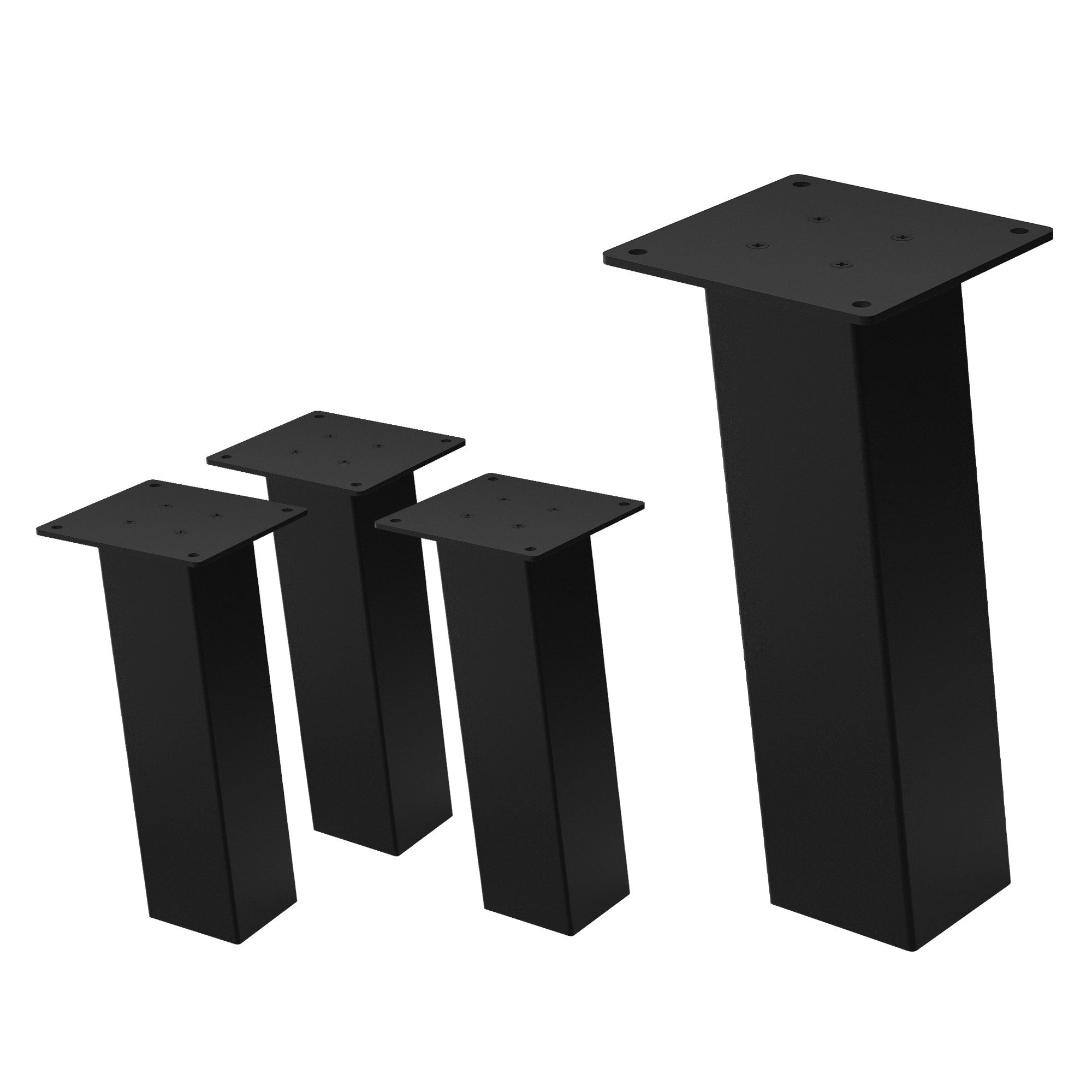 ML-Design pieds table acier 30 cm inclinés lot 4 noir