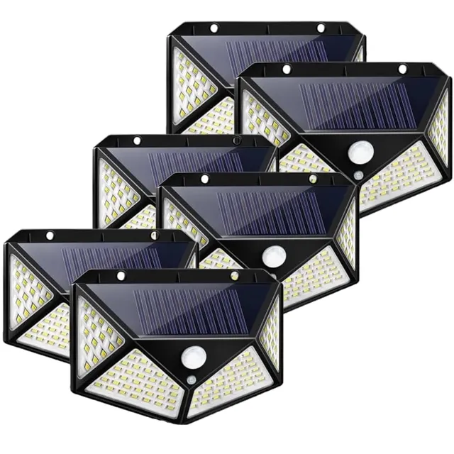 Shop-Story Wallamp_6x lot 6 lampes solaires murales 100 LED détecteur