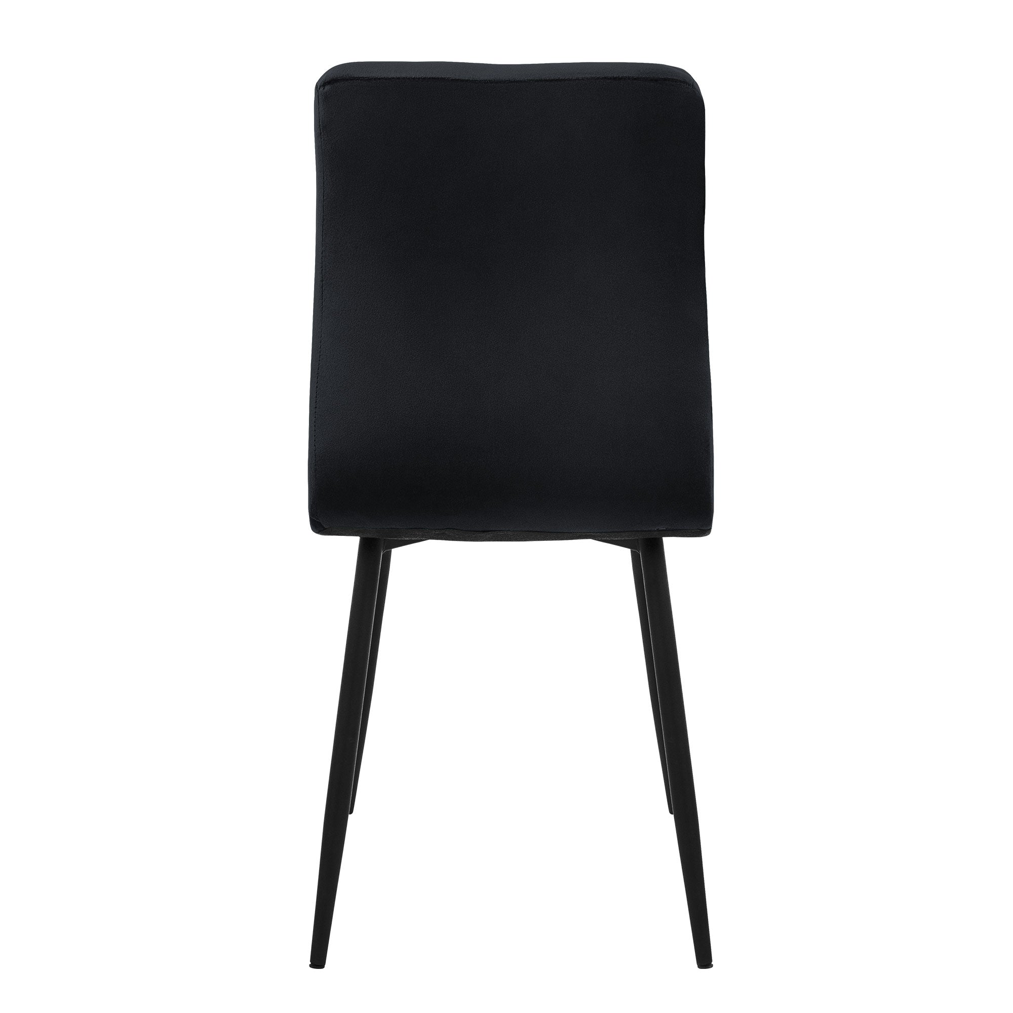ECD Germany Möbel lot 4 chaises velours noir pieds métal