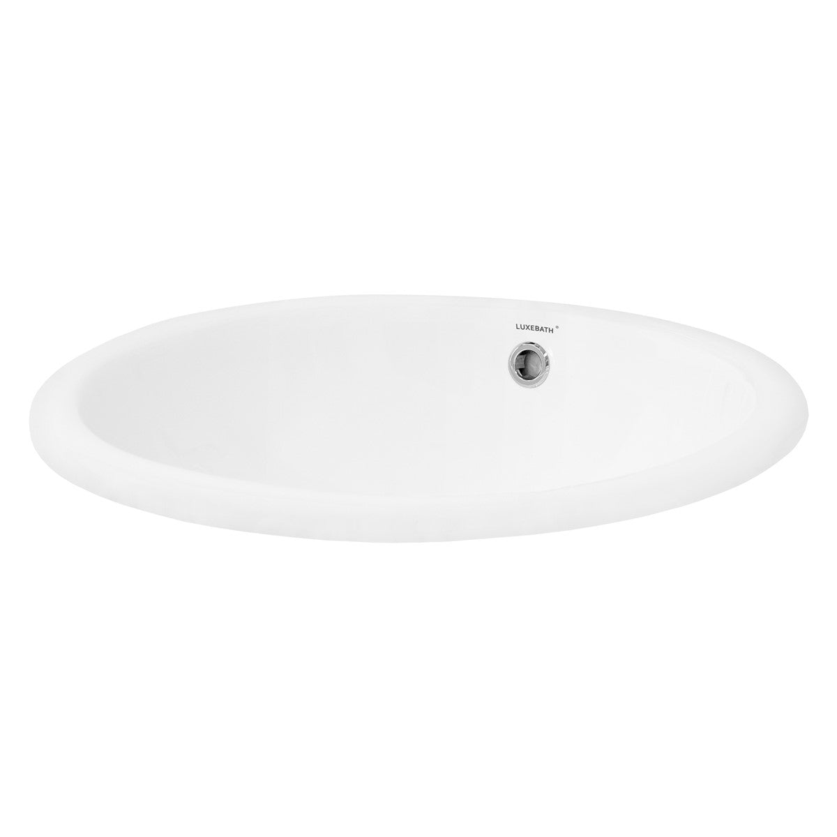 ECD Germany Sanitär LuxeBath lavabo ovale blanc 49 cm céramique