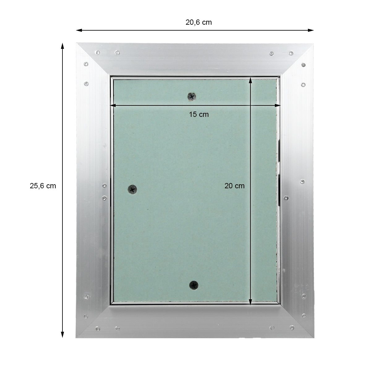 ECD Germany Trappe Visite Placo 150x200 mm Alu à Peindre