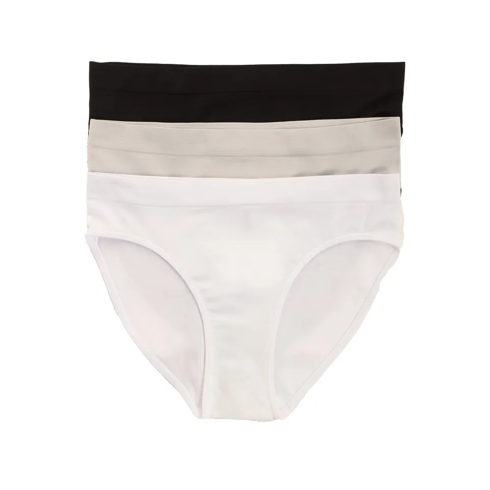 Stokomani Lot 3 slips noir sous-vêtements femme coton