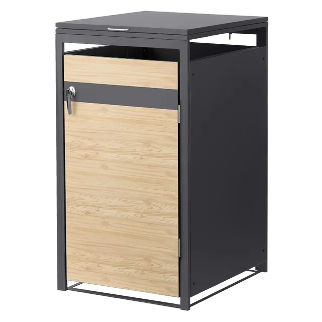 ECD Germany Garten cache-poubelle simple 240L aspect mélèze