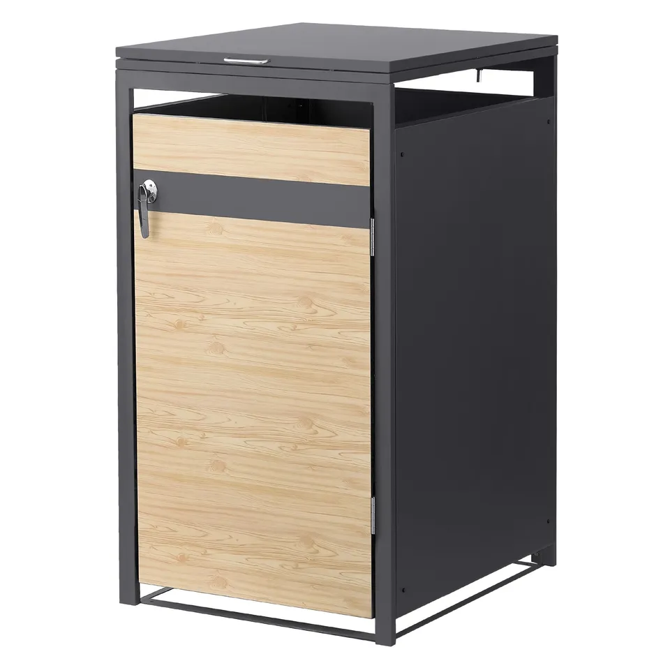 ECD Germany Garten cache-poubelle simple 240L aspect mélèze