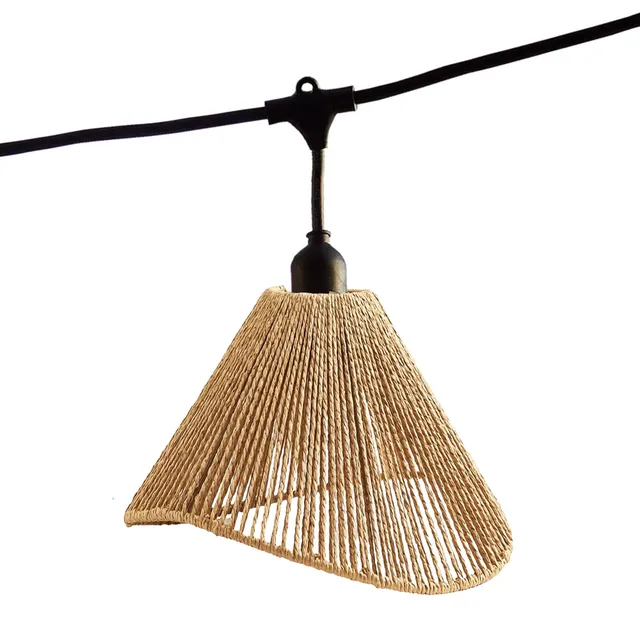 Red Deco Raffy Light guirlande 6m corde 7 ampoules E27