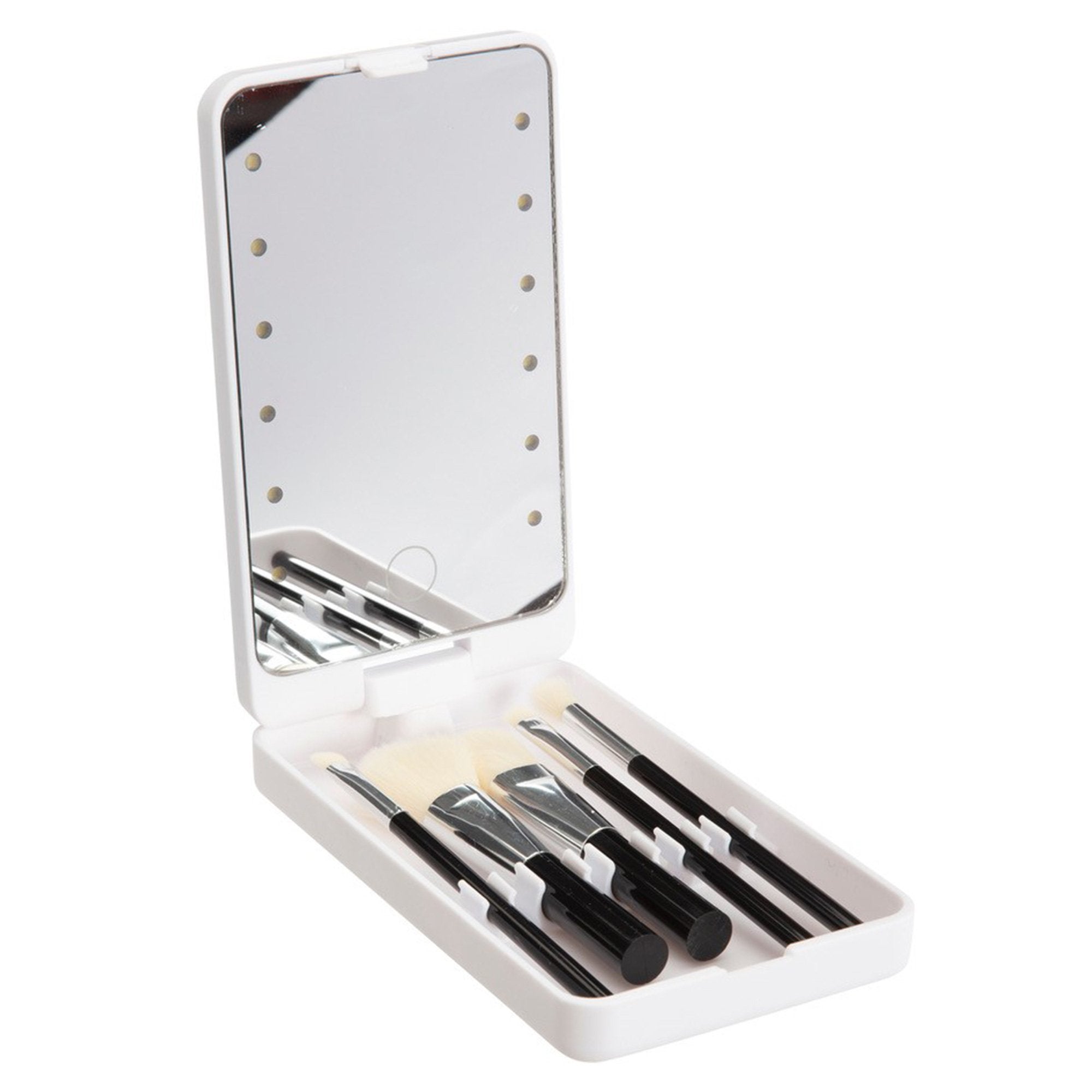 Stokomani Beauté Set 5 pinceaux maquillage + miroir LED