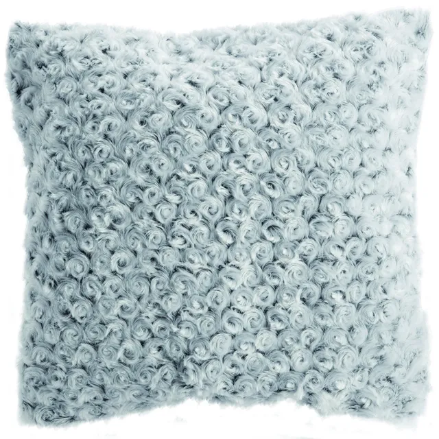 Stokomani Maison coussin fausse fourrure rose clair
