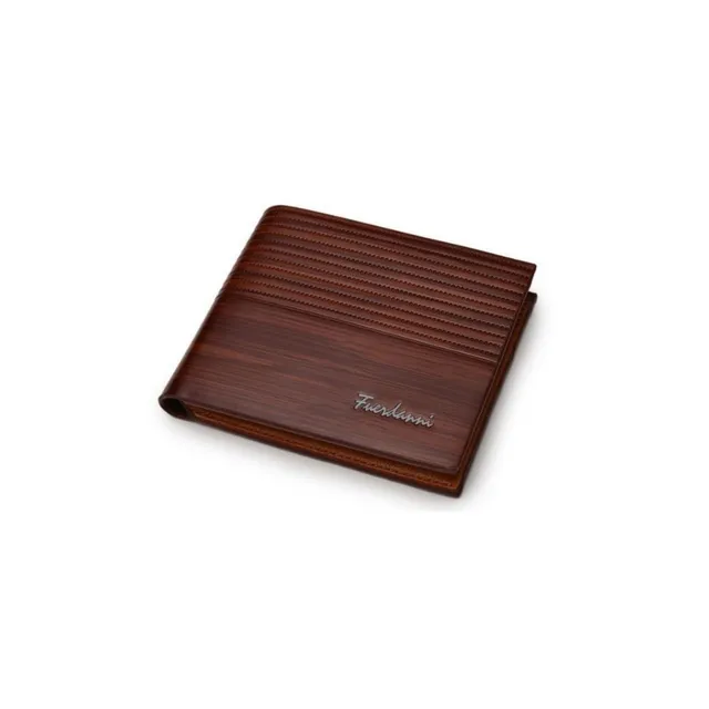 Fuerdanni Portefeuille homme marron simili cuir 12x10 cm