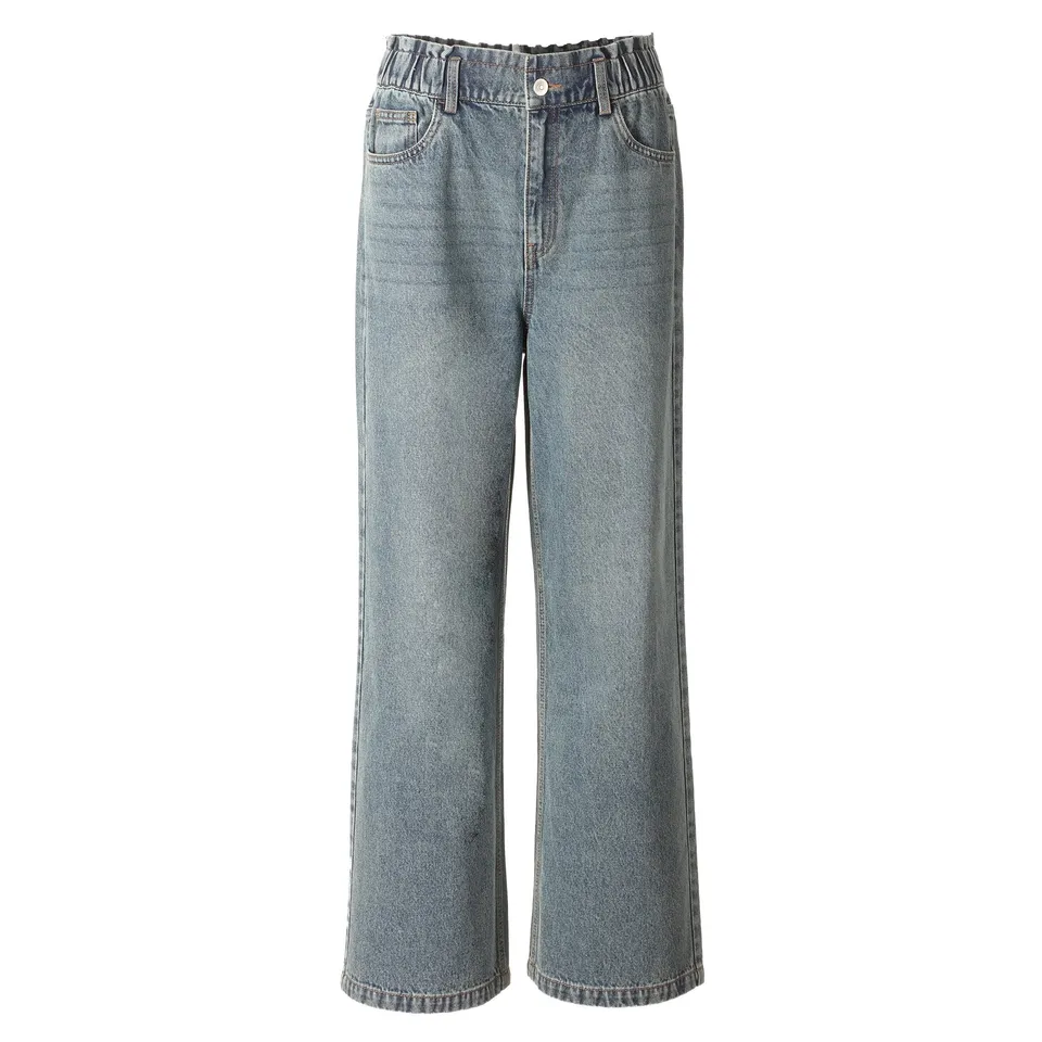 Stokomani Mode jean large bleu foncé femme