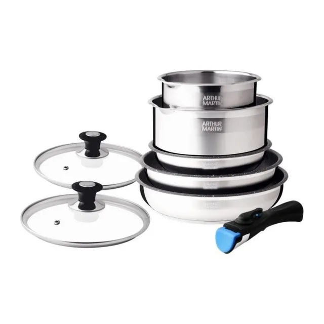 Arthur Martin AM2493 Batterie cuisine 8 pièces inox induction