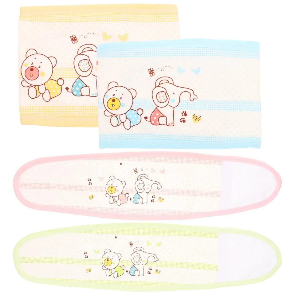 Milisten Health ceinture nombril bébé coton motifs lot 4
