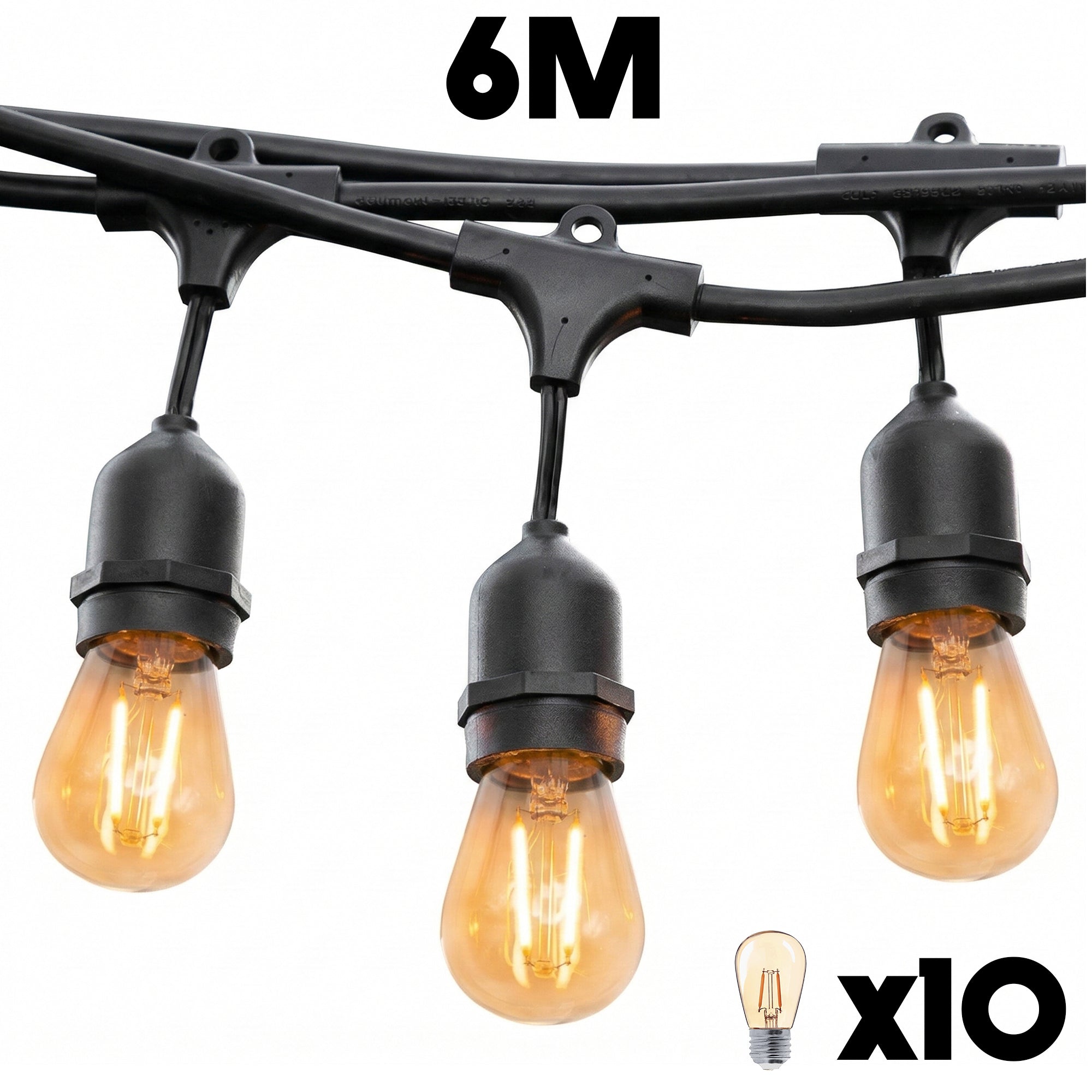 Red Deco Mafy Light guirlande lumineuse 6m 10 LED blanc chaud