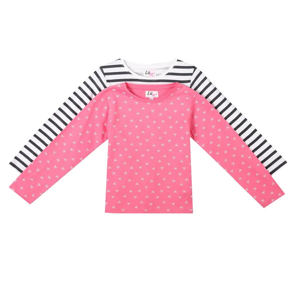 Stokomani Mode lot 2 tee-shirts rose enfant 08A