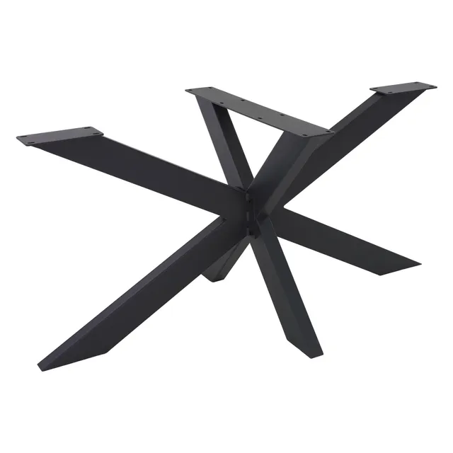 ECD Germany ML-Design pieds de table X noir 120x71cm métal