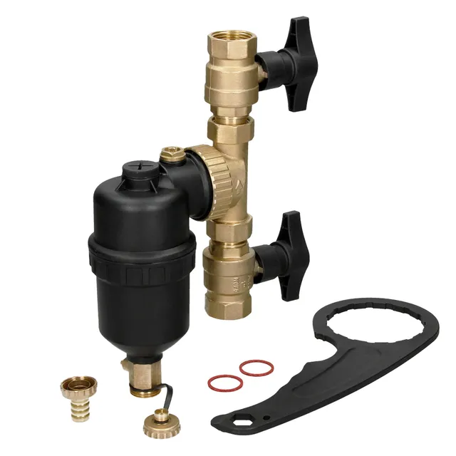LuxeBath séparateur de boues magnétique 1"-3/4" vannes