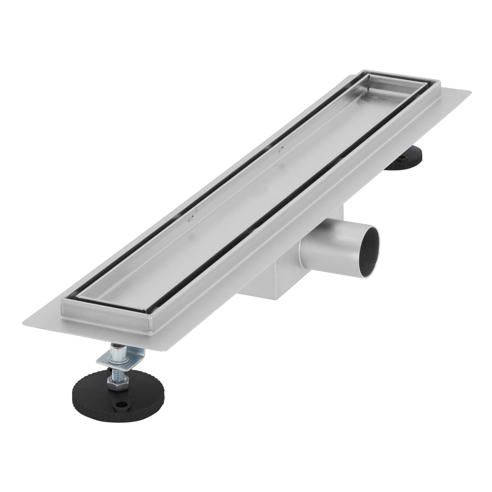 ECD Germany Sanitär Caniveau Douche Inox Noir 80 cm Carrelable