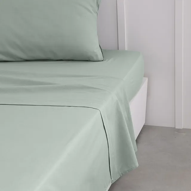 Stokomani Maison drap plat 57 fils drap vert
