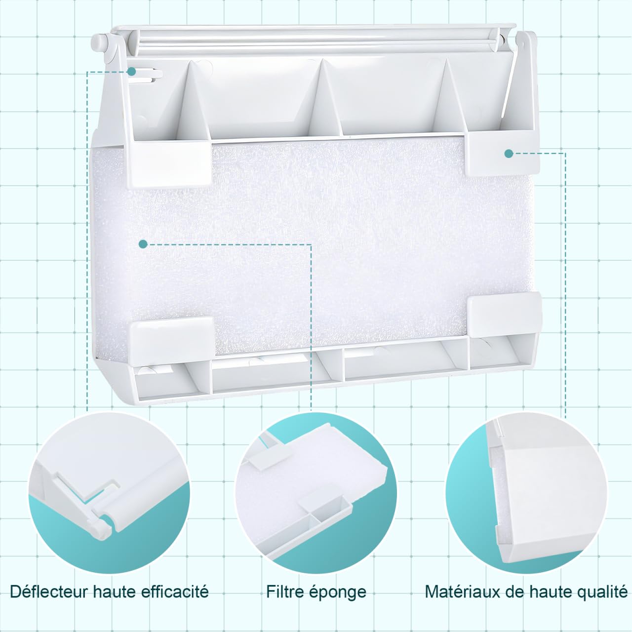 Milisten Volet skimmer piscine lot 2 19,5x13,5cm