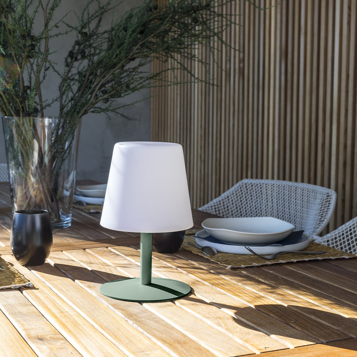 Red Deco Standy Mini lampe sans fil olive LED H25 cm