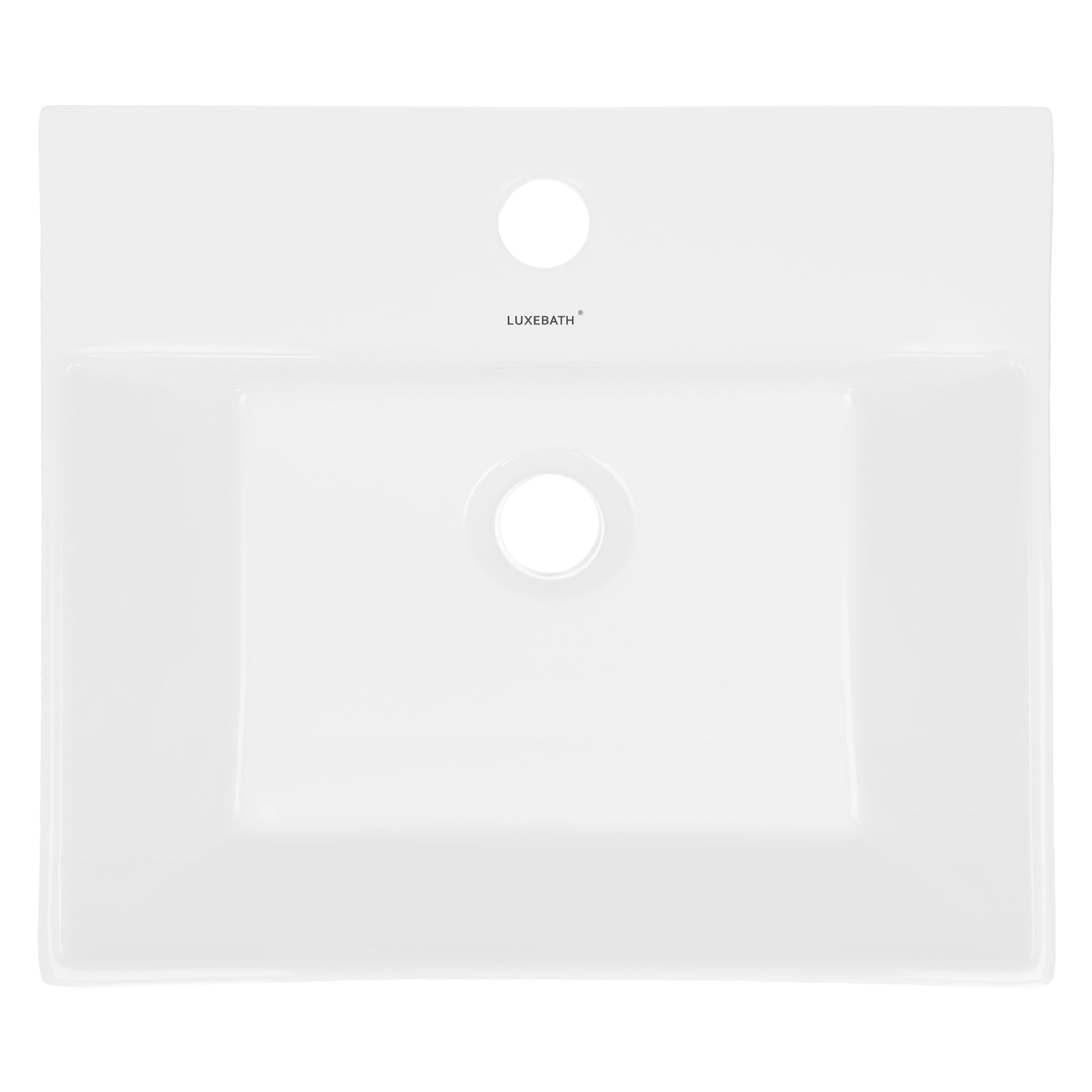 ECD Germany Sanitär vasque carrée blanche 515x360 mm céramique