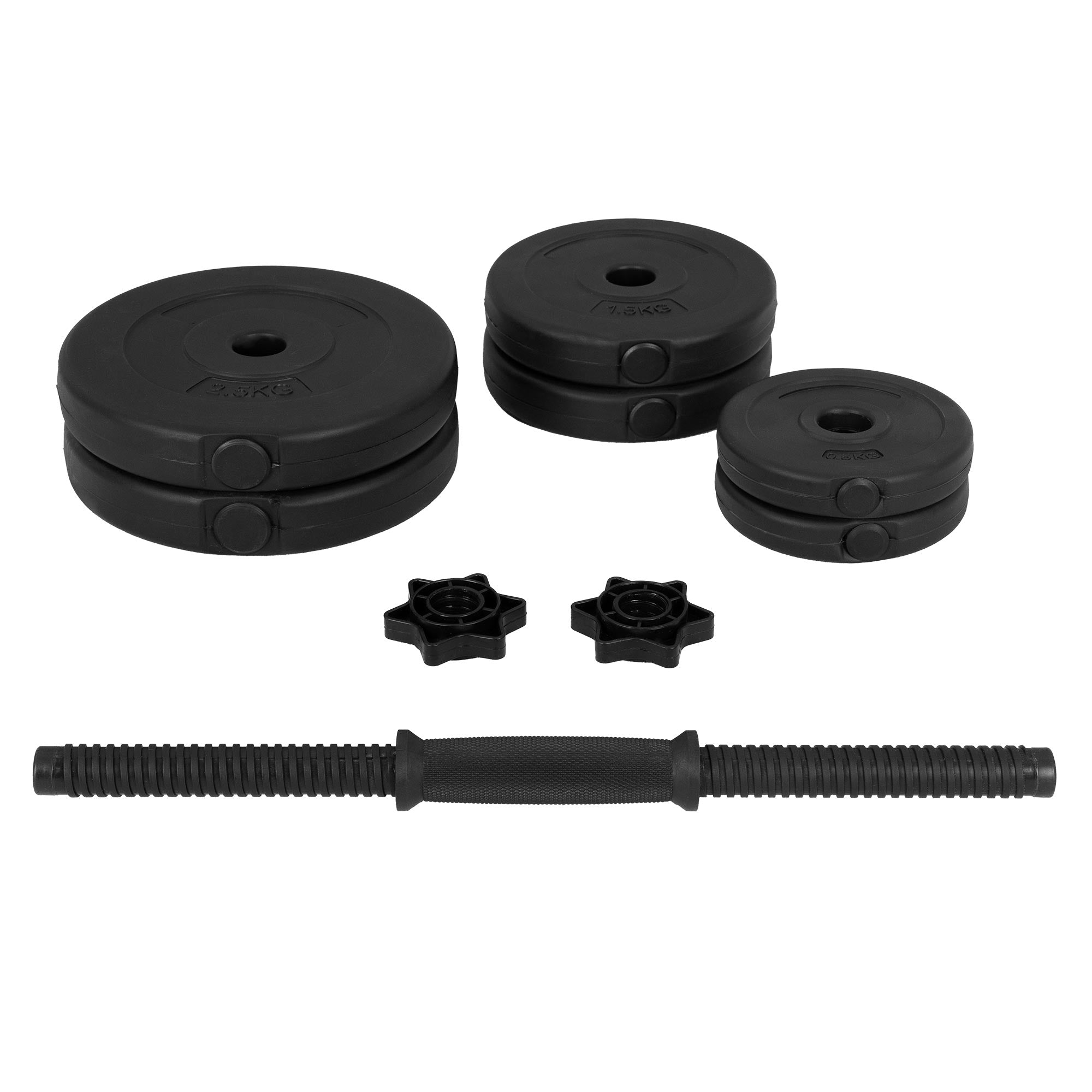ECD Germany Sport haltère courte 10 kg plastique fitness maison