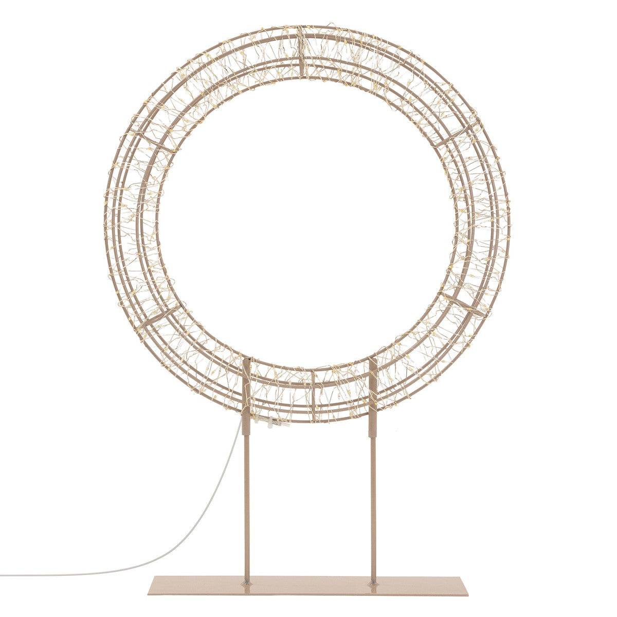 ECD Germany couronne Noël LED blanc chaud 41,5 cm sur socle
