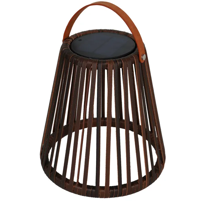 Red Deco Evania H28 lanterne solaire rotin télécommande
