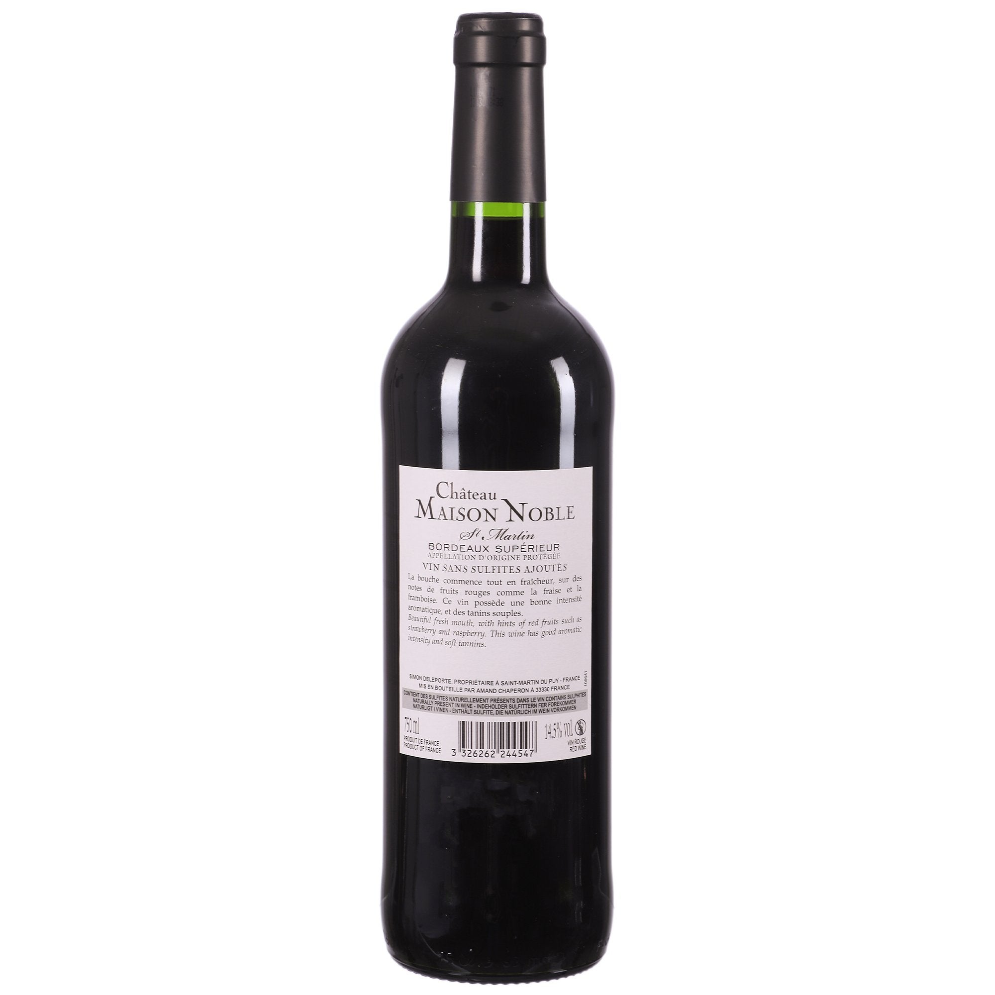 Château Maison Noble St Martin vin rouge AOP 2018 14,5%