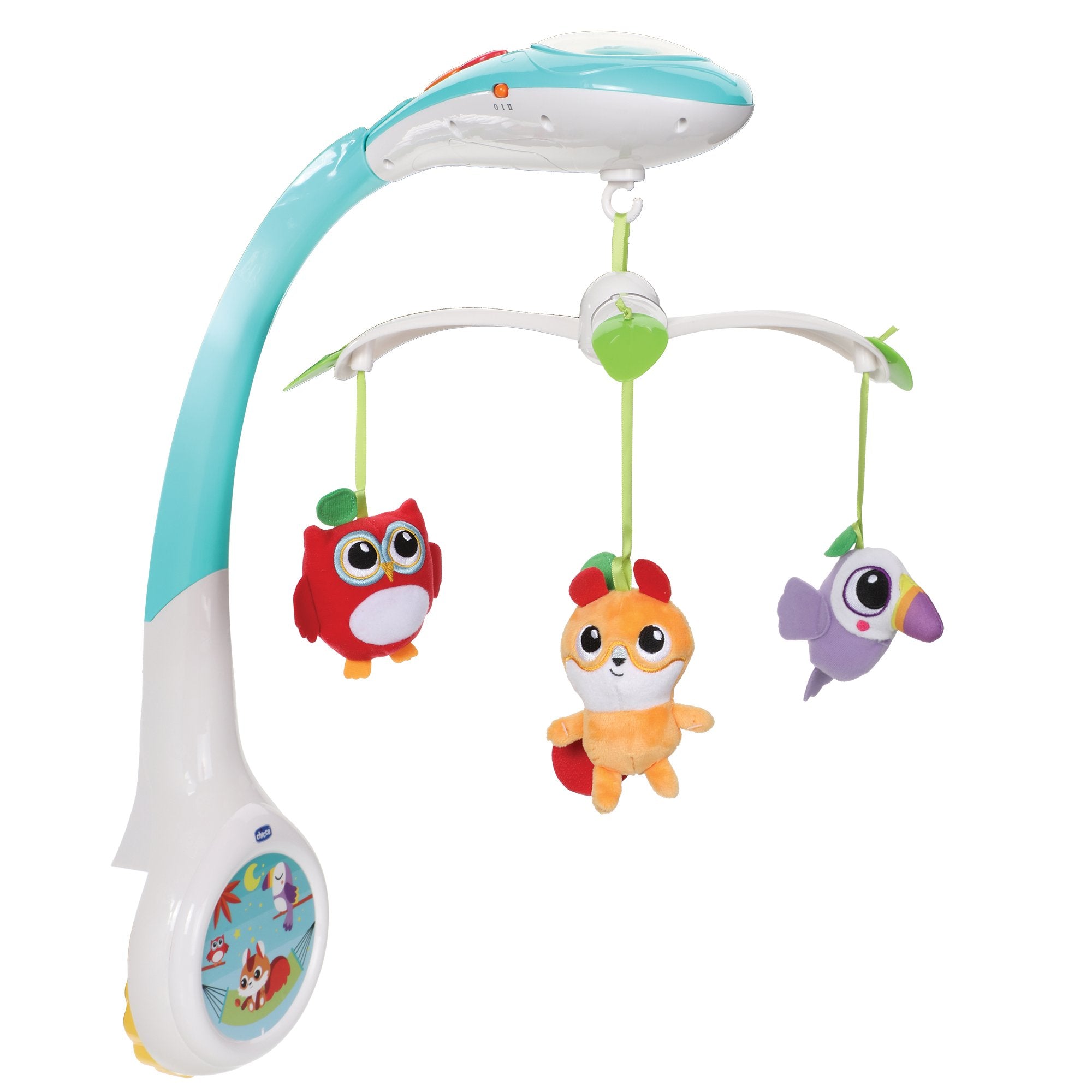 Chicco Forêt Magique mobile projecteur bébé musical 3 peluches