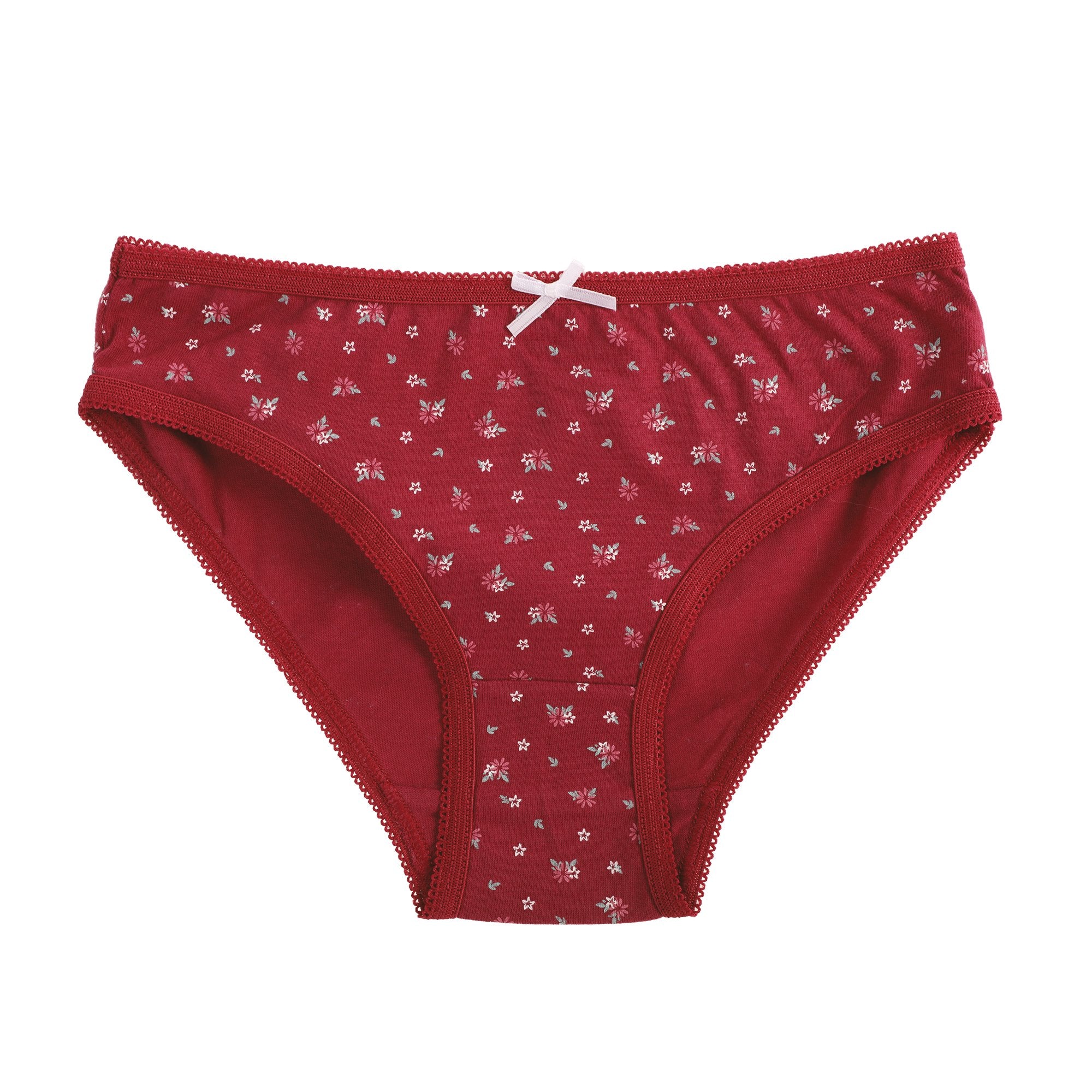 Lili Marelle lot 5 culottes coton rouge fille 10/12A