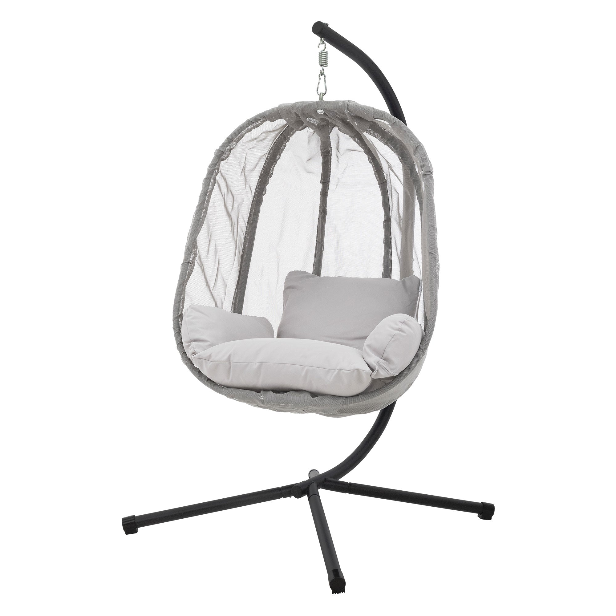 ECD Germany Fauteuil suspendu gris 150 kg avec support