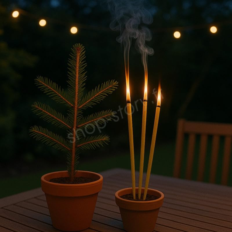 Shop-Story Maison encens géant citronnelle 60 bâtons 40 cm anti-moustique
