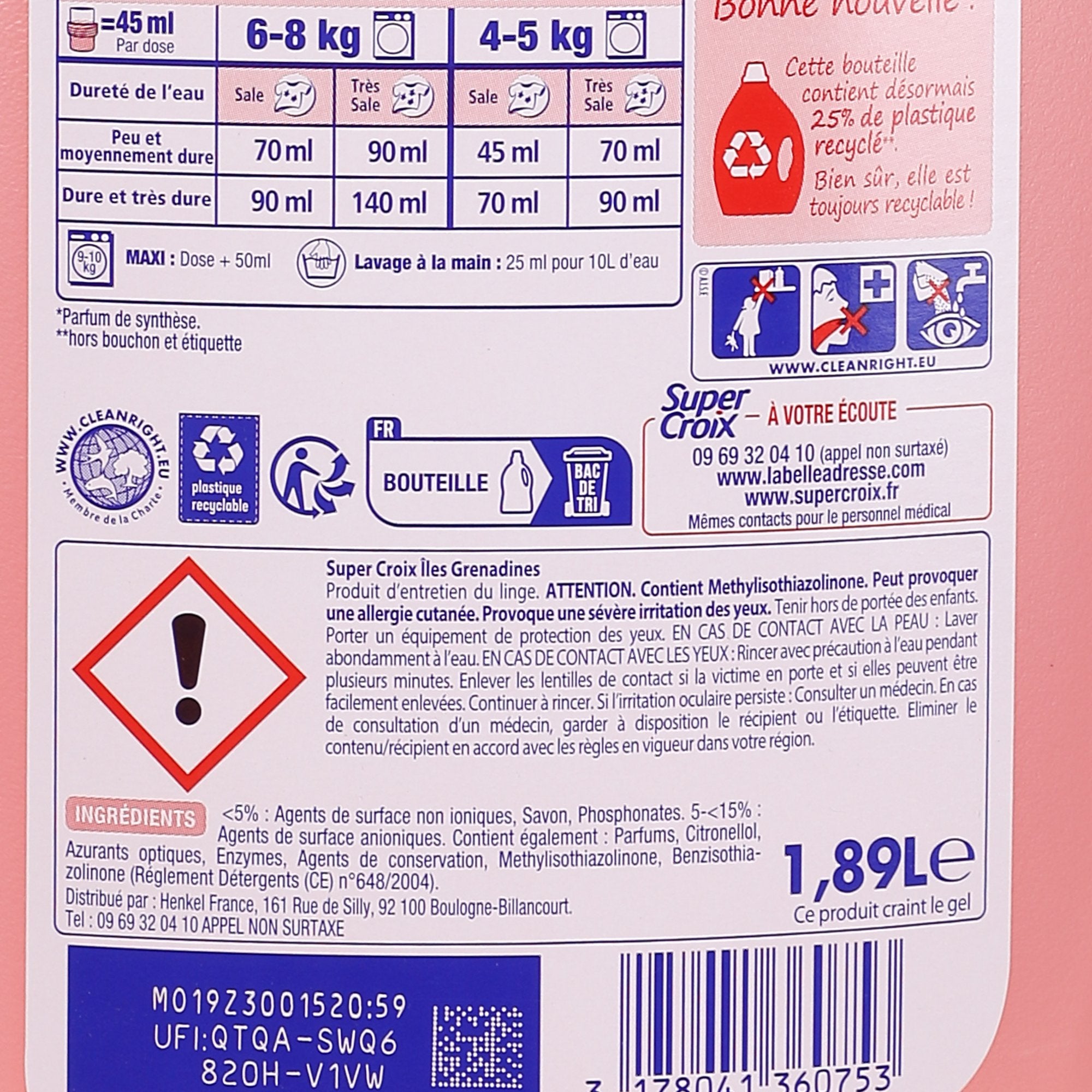 Stokomani Maison Lessive liquide classique Îles Grenadines 42 doses