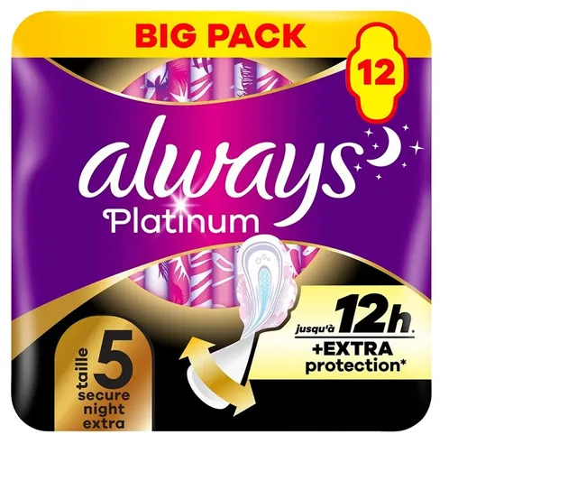 Always Platinum Secure Night Extra T5 serviettes nuit x12
