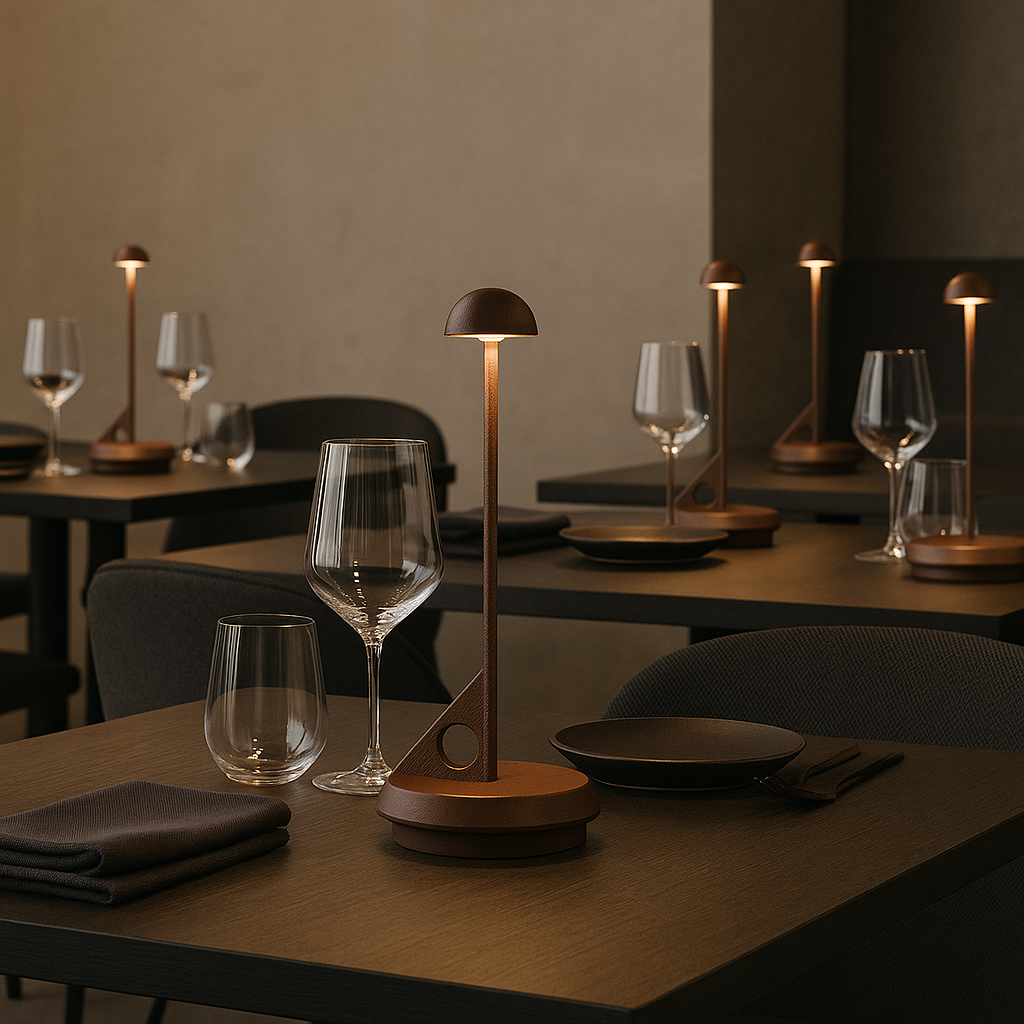 Red Deco Lume Corten H29cm lampe table sans fil corten