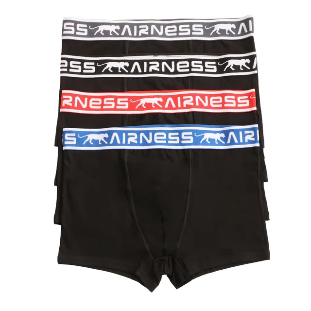 Airness Lot 5 boxers homme noir coton