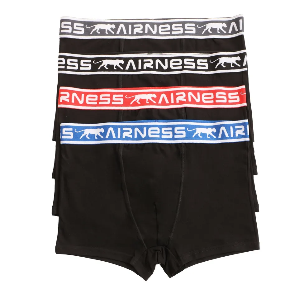 Airness Lot 5 boxers homme noir coton