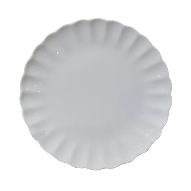 Stokomani Maison assiette dessert coquillage 20cm blanc