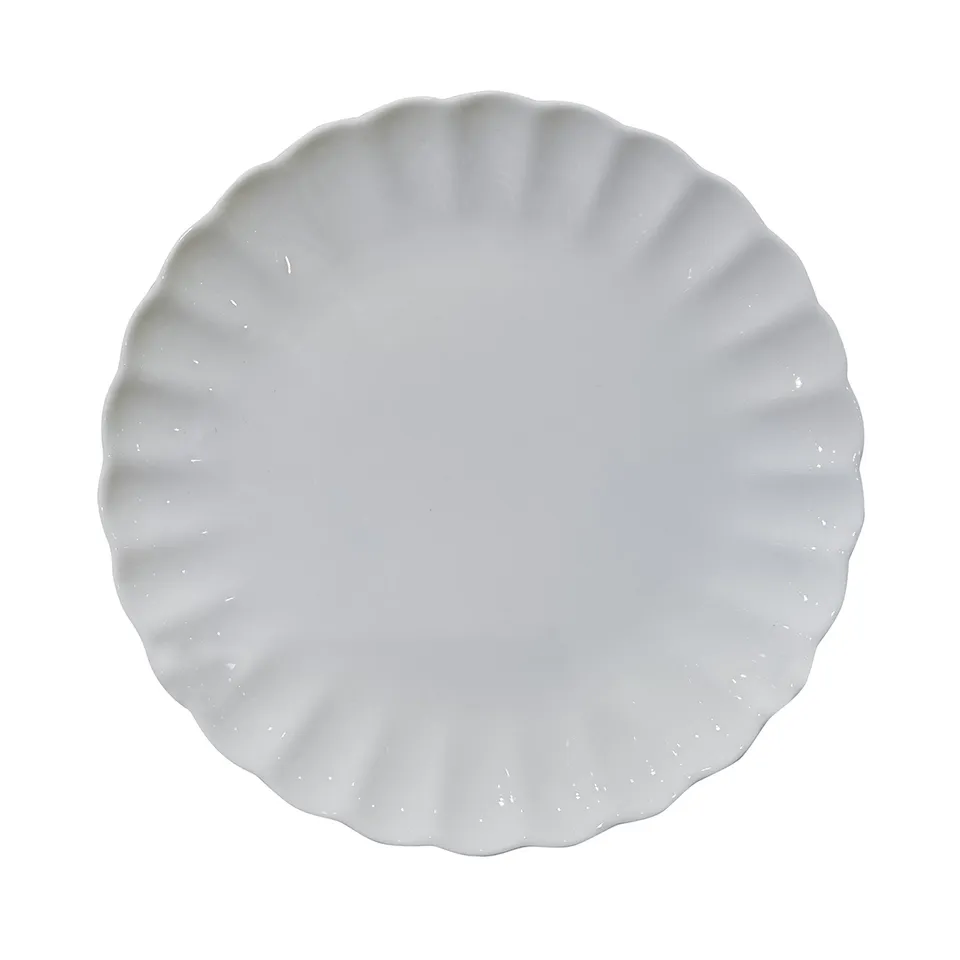 Stokomani Maison assiette dessert coquillage 20cm blanc