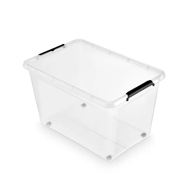 Stokomani Maison Boîte rangement transparente 60 L